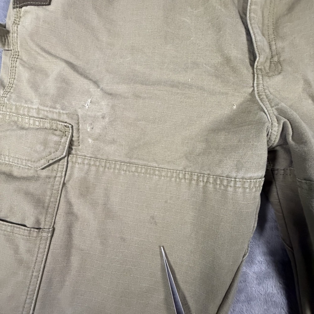 Wrangler Pants Men's 38x34 For 38x32 Khaki Ranger Cargo Workwear Double Knee - Picture 4 of 16